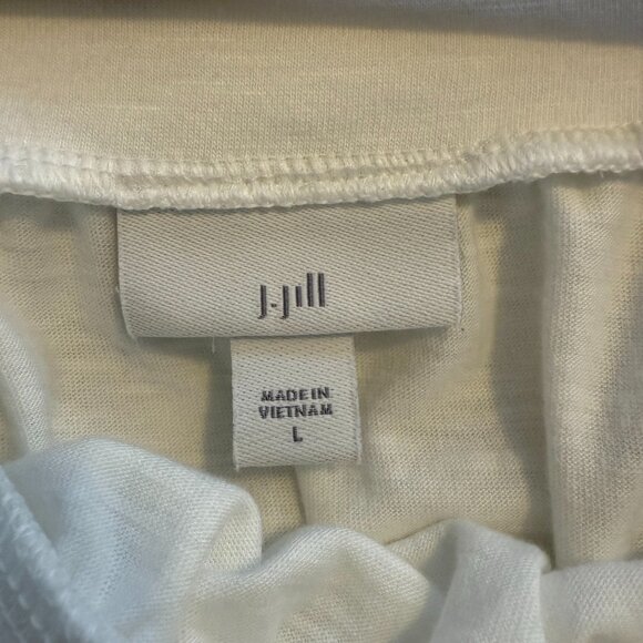 J Jill Square Neck Flutter Elbow Sleeves Paisley Women's Large Top - Picture 3 of 6